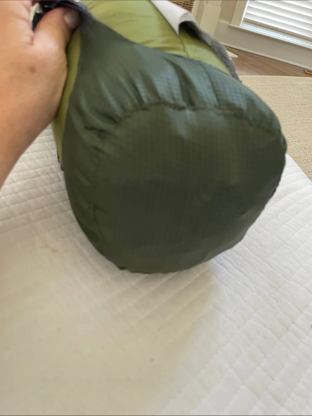 Ozark Trail Olive Green and Gray 50° Warm Weather Mummy Sleeping Bag